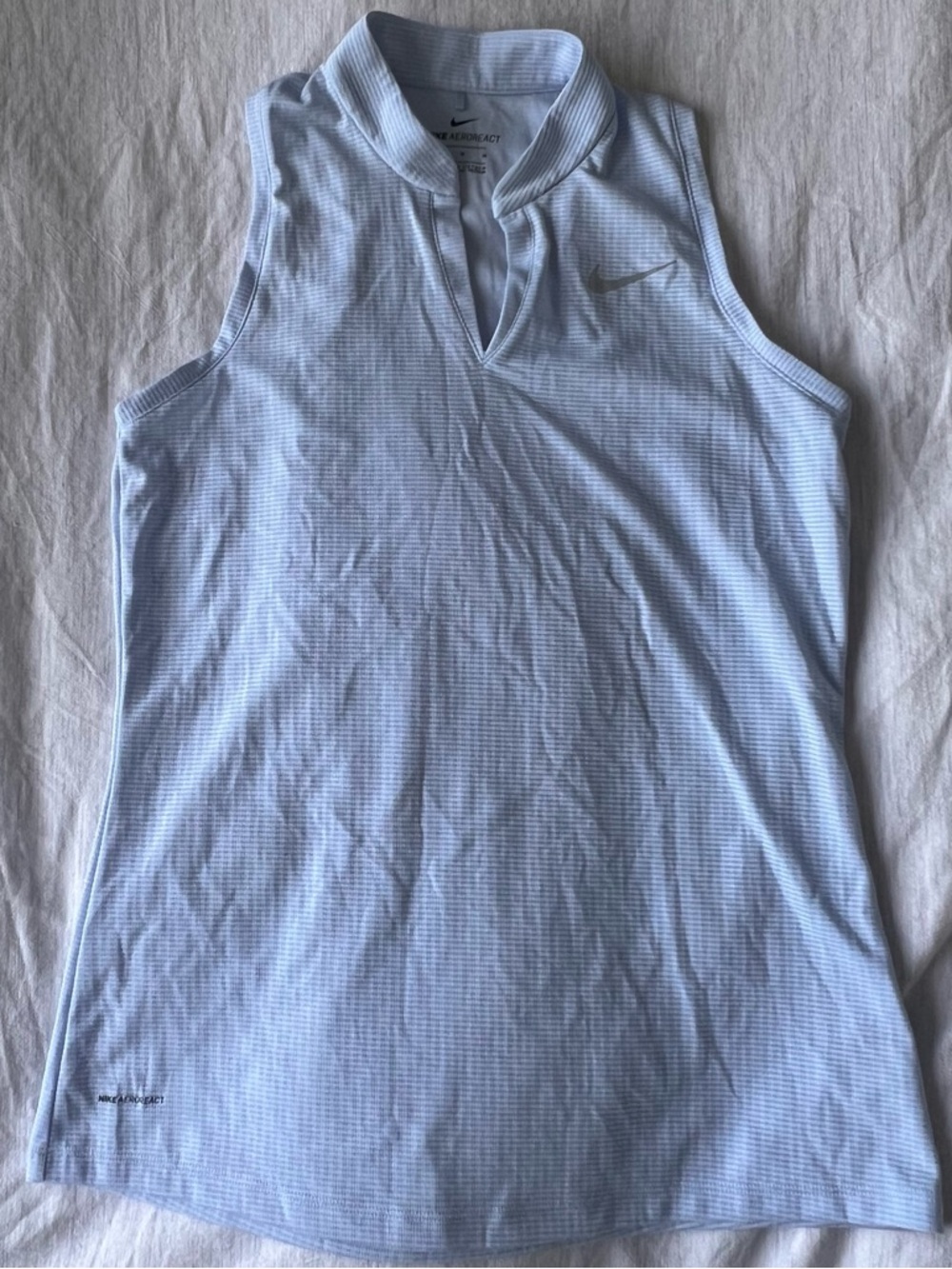 Nike Pale Blue Aeroreact Polo Tank